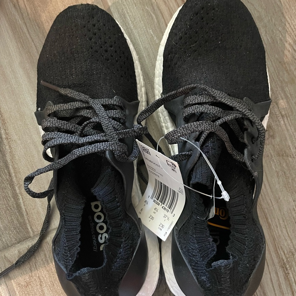 Womens black UltraBoost Tennis shoes
